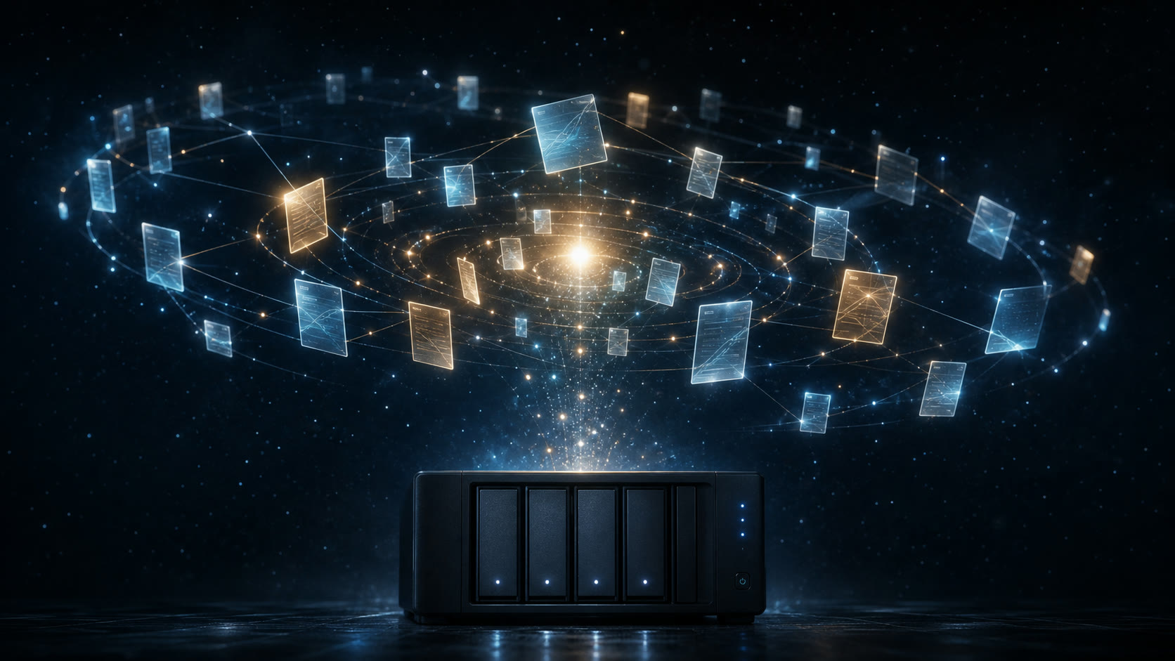 团队文档如星系般环绕 NAS 共享工作空间